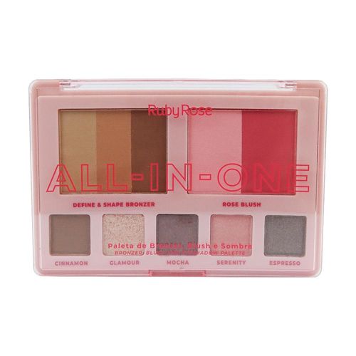 Paleta de Bronzer, Blush e Sombra | All In One | Ruby Rose